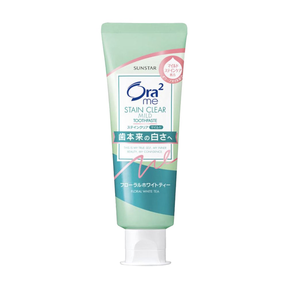 Відбілювальна зубна паста SUNSTAR Ora2 Me Stain Clear Mild Toothpaste, білий чай, 125 г